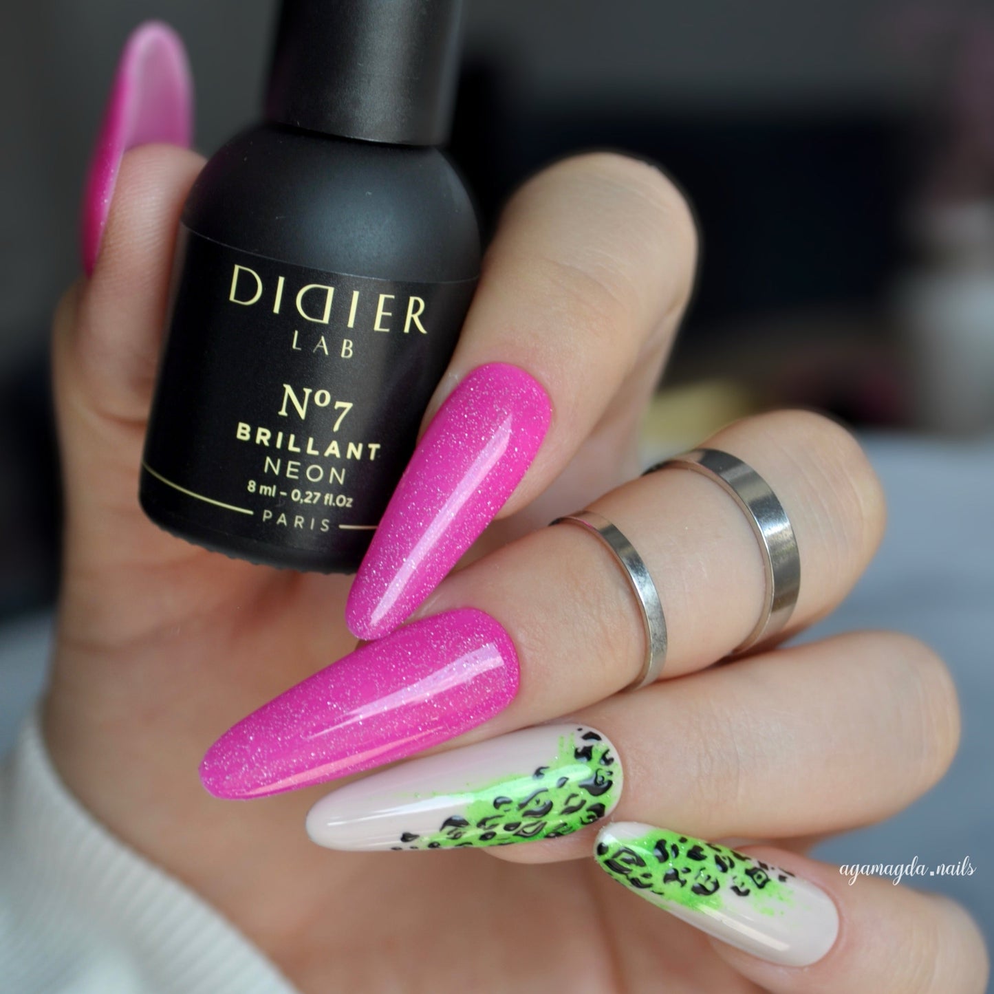 Gel Lak "Didier Lab", Brillant NEON, No7, 8ml