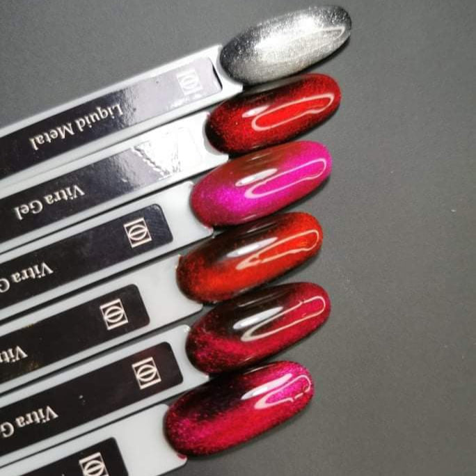 Gel Lak s Efektem Kočičího Oka, Stříbrný, 10ml