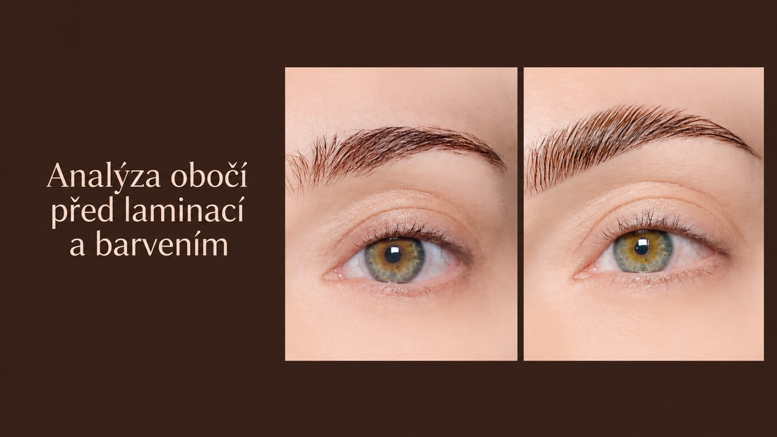 Analýza obočí před laminací a barvením