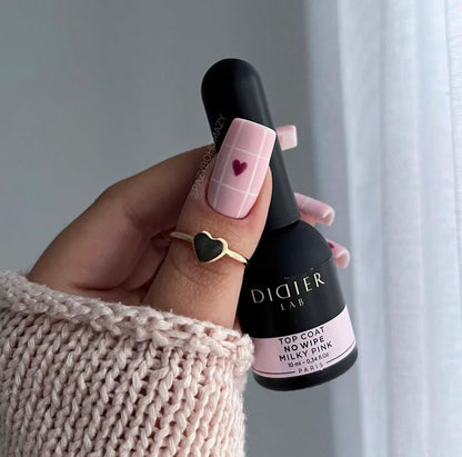 Top coat no wipe "Didier lab", Milky Pink, 10ml