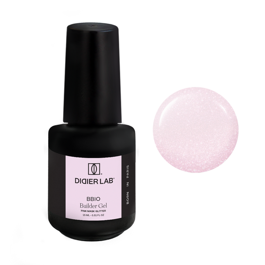 Stavební Gel BBIO "Didier Lab" Pink Mask Glitter, 15ml