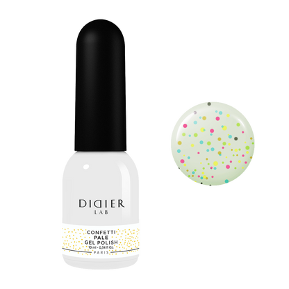 Gel Lak "Didier Lab", Confetti, Pale, 10ml