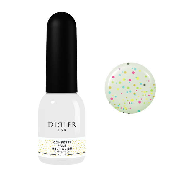 GEL POLISH "DIDIER LAB", CONFETTI, PALE, 10ML