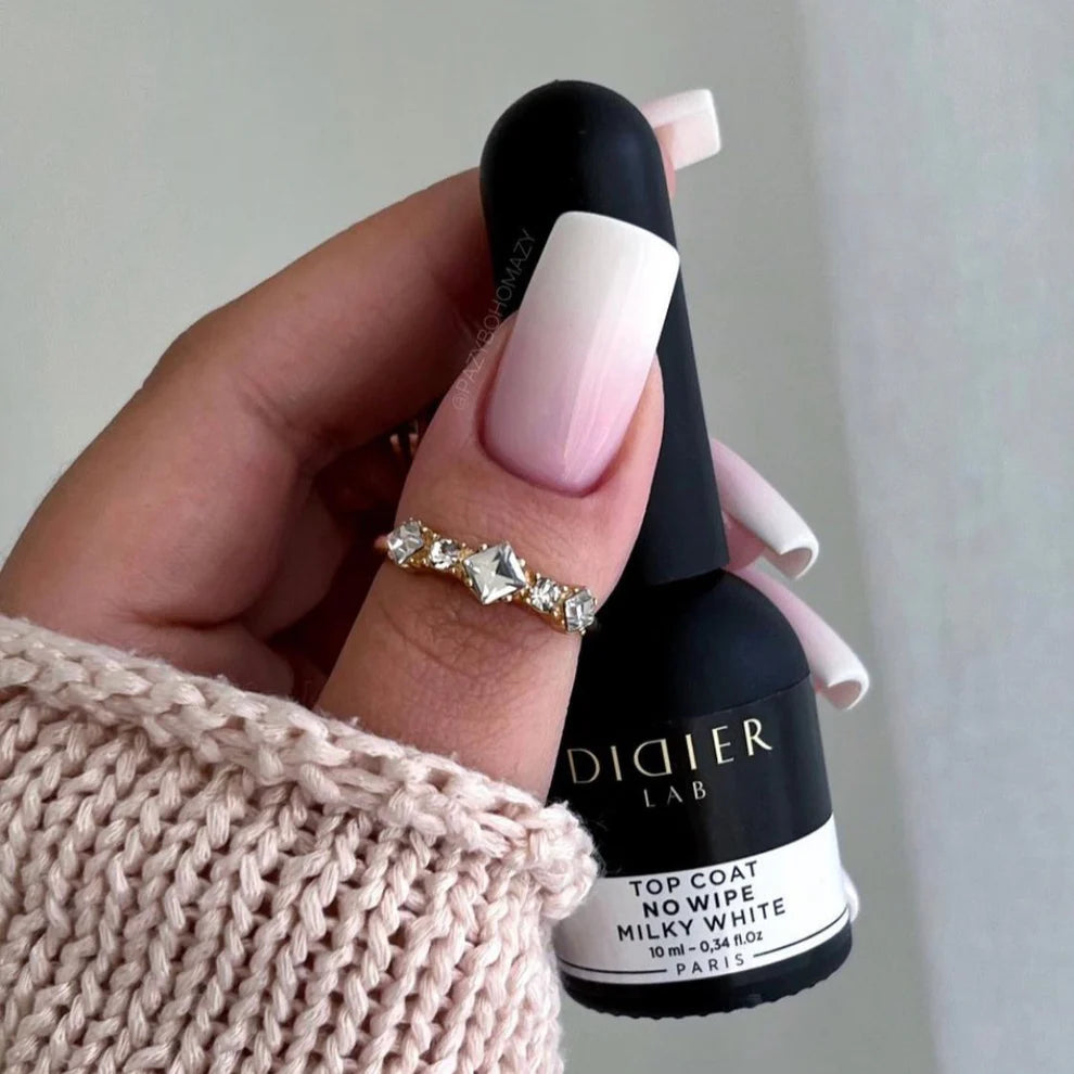 Top coat no wipe "Didier lab", Milky White, 10ml