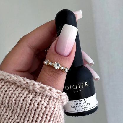 Top coat no wipe "Didier lab", Milky White, 10ml