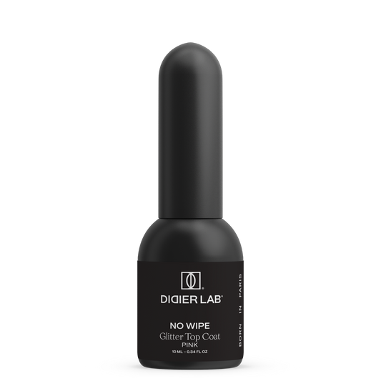 Gel polish "Didier Lab", Glitter Top coat, pink, 10 ml