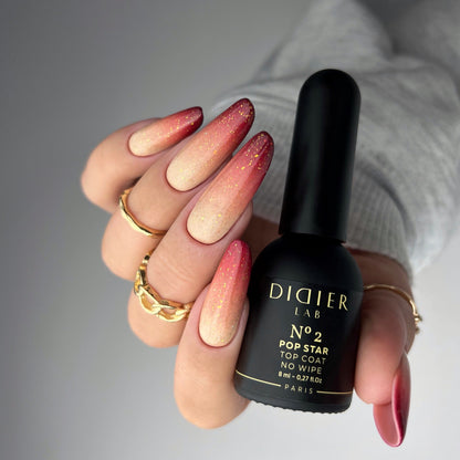 Top Coat No Wipe "Didier Lab", Pop Star, No2