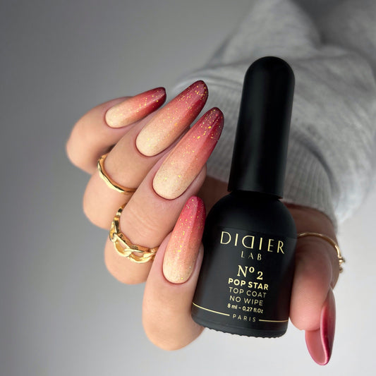 Top Coat No Wipe "Didier Lab", Pop Star, No2