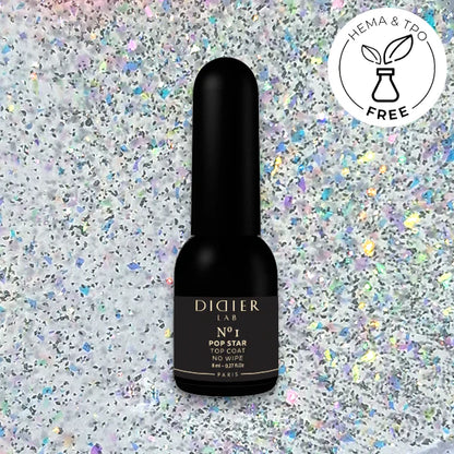 Top Coat No Wipe "Didier Lab", Pop Star, No1