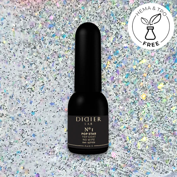 Top Coat No Wipe "Didier Lab", Pop Star, No1