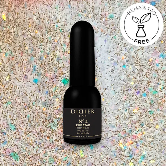 Top Coat No Wipe "Didier Lab", Pop Star, No2