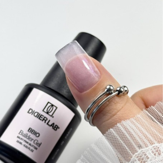 Stavební Gel BBIO "Didier Lab" Milky Pink Glitter, 15ml