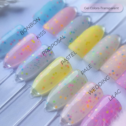 Gel Lak "Didier Lab", Confetti, Lilac, 10ml