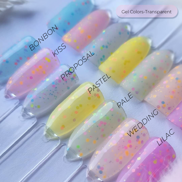 GEL POLISH "DIDIER LAB", CONFETTI, PALE, 10ML