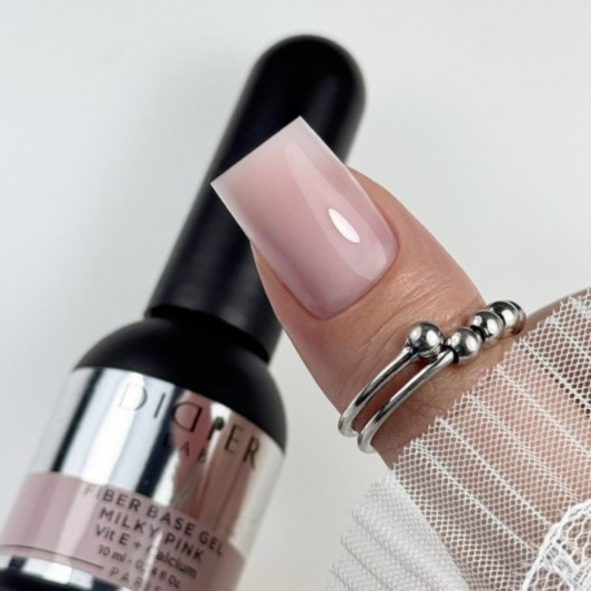 Podkladová Báze se Skelnými Vlákny "Didier Lab", Milky Pink, 10ml