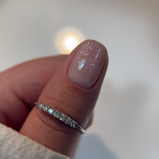 Gel polish "Didier Lab", Glitter Top coat, silver, 10 ml