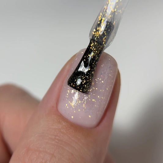 Gel polish "Didier Lab", Glitter Top coat, gold, 10 ml