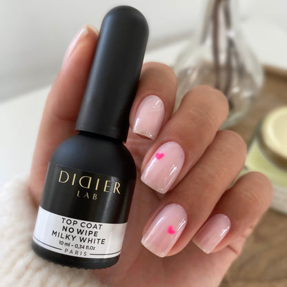 Top coat no wipe "Didier lab", Milky White, 10ml