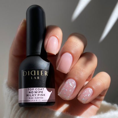 Top coat no wipe "Didier lab", Milky Pink, 10ml