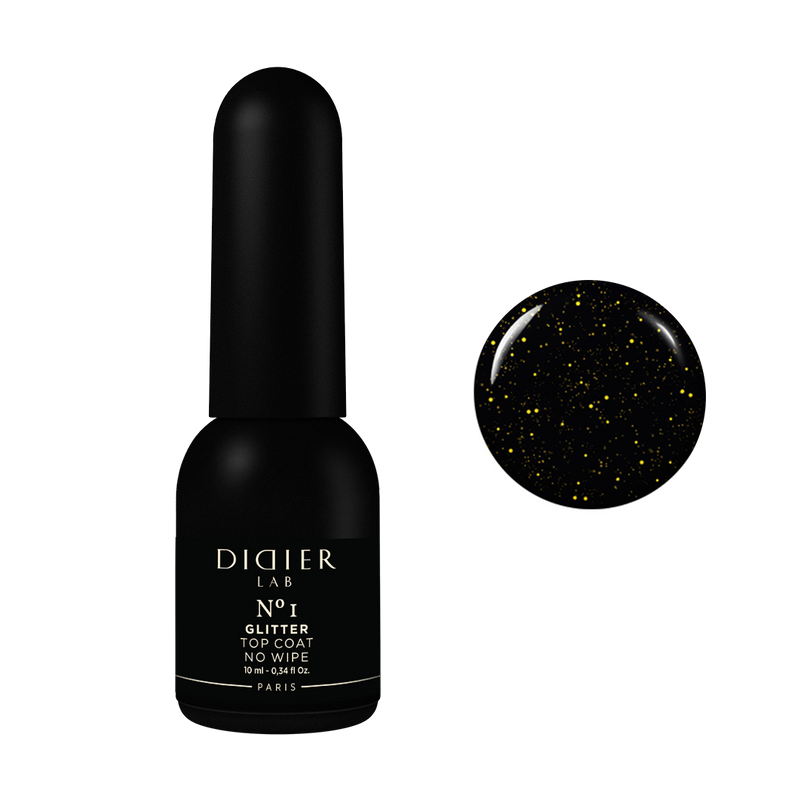 Top Coat "Didier Lab", Glitter, No1, 10ml